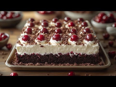 Black Forest Cherry Sheet Cake – You've never tasted it so moist and creamy!