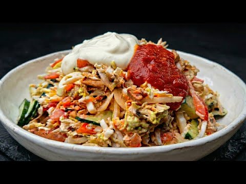SHAWARMA SALAD with THAT VERY SAUCE — Not a recipe but a revelation! Everyone asks for seconds!