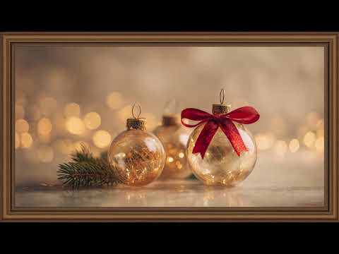 Golden Christmas Glow | Framed TV Art Hack | Ambient Screensaver for TV