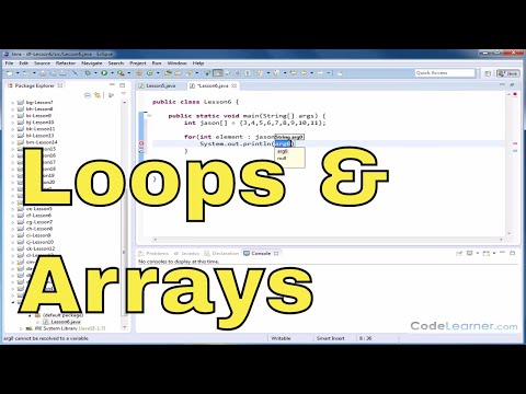 Java Tutorial - 06 - Using Enhanced For Loop with Arrays