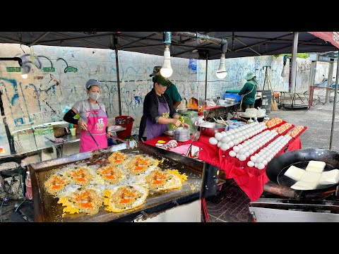 1000 Eggs a Day! Famous Chef Cooks The Best Seafood Omelette & Spicy Noodle | Thailand Street Food