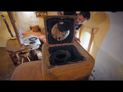 Ракетная печь спустя 2 года. Чистка дымохода от сажи