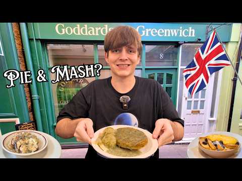 AMERICAN tries BRITISH PIE and MASH!!!