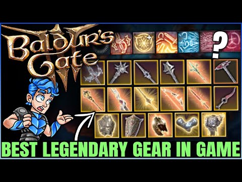 Baldur's Gate 3 - ALL 17 Legendary Weapons Armor Ranked & Showcase - Best MOST POWERFUL Gear Guide!