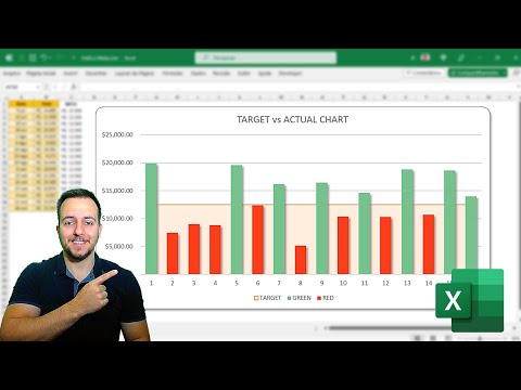 How to Actual vs Target Excel Chart | Interactive and Automatically Color Change