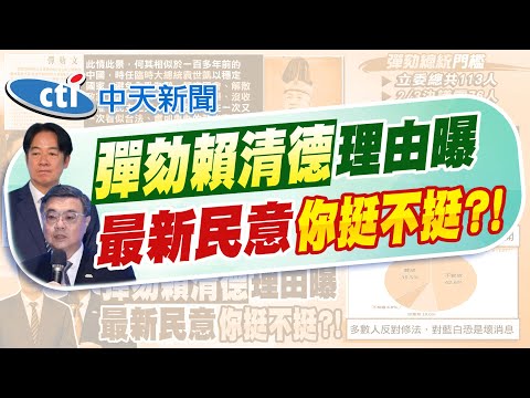 【劉又嘉報新聞】藍白彈劾總統綠頻諷刺 網嗆大罷免也是詐團!｜"彈劾賴清德"人數倒退嚕? 她質疑有資安破口  精華版 20251219 @中天電視CtiTv