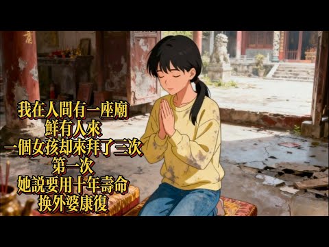 我在人間有一座廟，鮮有人來，一個女孩卻來拜了三次，第一次她説要用十年壽命，換外婆康復|恐怖動漫|懸疑動漫|虐心動漫