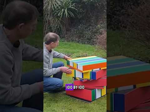 How many pieces in a 100x100 Rubik's Cube?? #rubikscube #100x100 #rubik