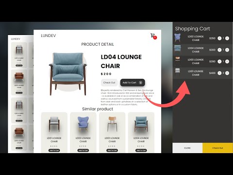 Responsive Add Cart Shopping using HTML CSS and Javascript