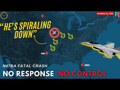 (INTENSE AUDIO) F-16s Watch in Horror as Learjet Spirals from 47,000 Feet! #atc