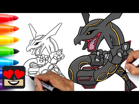 How To Draw Shiny Rayquaza | Pokemon