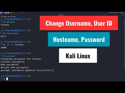 How to Change Username, Hostname, Password, User ID on Kali Linux 2024.1