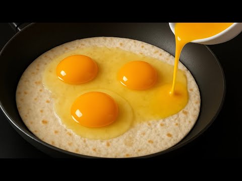 Top your tortilla with an egg! Delicious recipe in 5 minutes! Better than pizza, healthy.