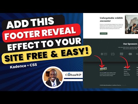 Super Easy! How to add Footer Reveal on Scroll Effect in Kadence Theme in less than 12 lines of CSS