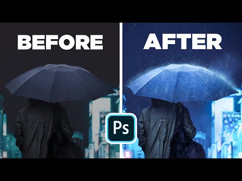 How to Create RAIN With FILTERS in Photoshop!