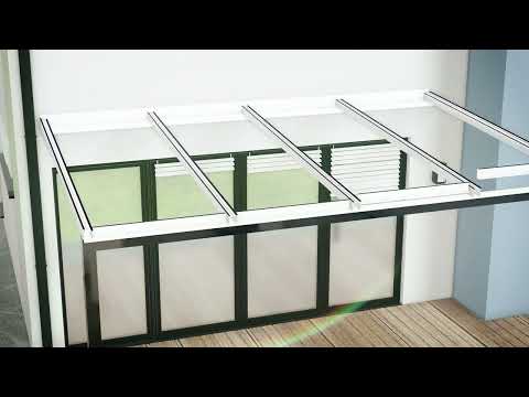 SUNCLEAR - Montage toiture véranda avec profils porteurs