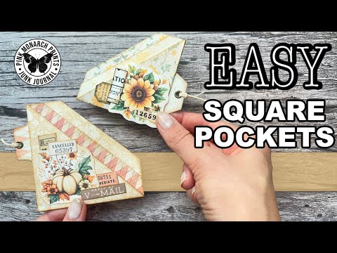 SQUARE to POCKET - Easy One Page Wonder #junkjournal Pink Monarch Prints