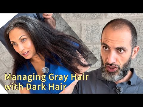 🌟 Managing Gray Hair with Dark Hair