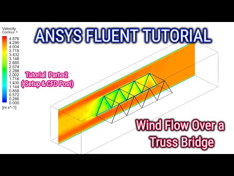ANSYS Fluent Tutorial | Analysis of Wind Flow over a Truss Bridge | ANSYS Tutorial  Part 2/2