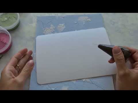 Скульптурная живопись,  яблоневый цвет из декоративной штукатурки.