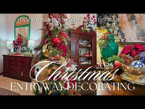 2025 TRADITIONAL CHRISTMAS ENTRYWAY DECORATING: Make Your Home Cozy for the Holidays