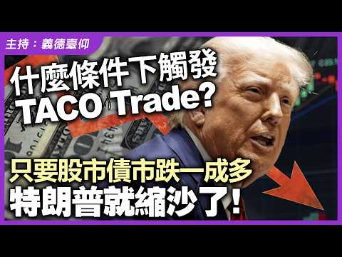 什麼條件下觸發 TACO Trade？只要股市債市跌一成多，特朗普就縮沙了！