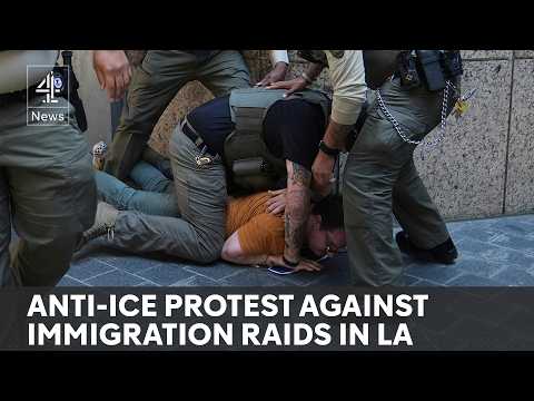 Protestors flood LA streets as ICE raids ramp up