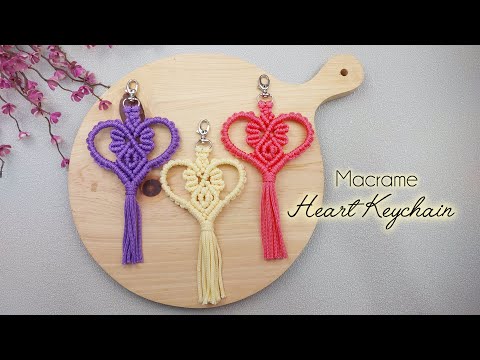Macrame Heart Keychain | Macrame Keychain For Gifts