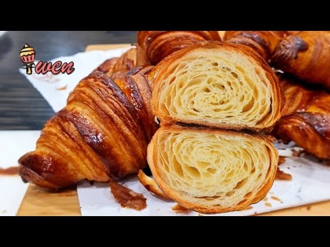 可颂牛角包食谱Handmade Croissant Recipe(热带国家warm country)手工开酥,酥脆,蜂窝组织Hand Rolled Lamination,Flaky,Honeycomb