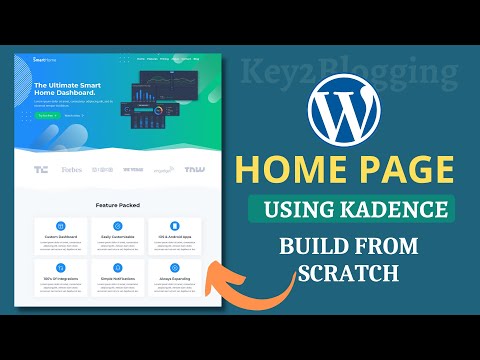 How To Design A Beautiful Homepage Using Kadence blocks builder in WordPress