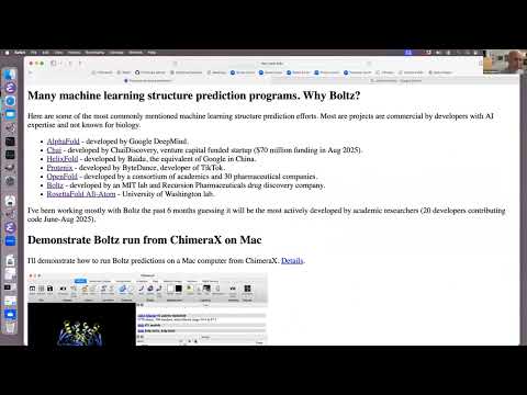 Tom Goddard - Practical structure prediction with AlphaFold 3, Boltz 2 and ChimeraX