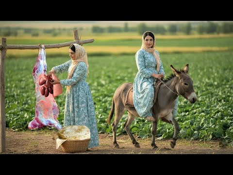 Village Life In Iran: Amazing Bread Baking & Donkey Riding By A Girl