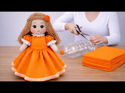 💥Bu Bebek Hiçbir Yerde Yok/🧡Plastik Şişeden Prenses Bebek Yapımı 