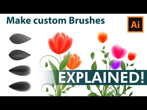 Create your own Leaf and Flower Brushes - Adobe Illustrator Drawing Tutorial