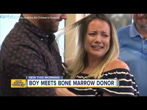 Medical student meets 4-year-old boy he saved with a bone marrow donation