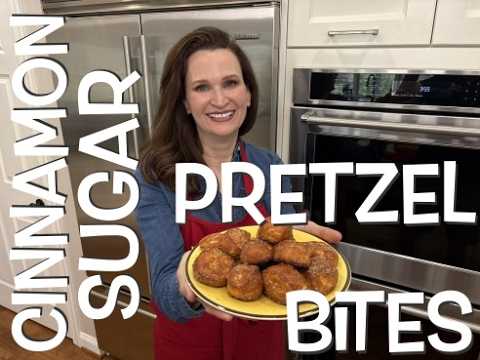 Cinnamon Sugar Pretzel Bites! Super Quick And Easy Recipe. SO Good. Just Like Aunt Annie's.