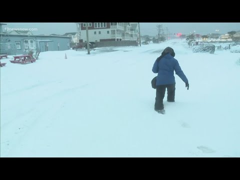 Outer Banks a winter wonderland after overnight storm brings snow