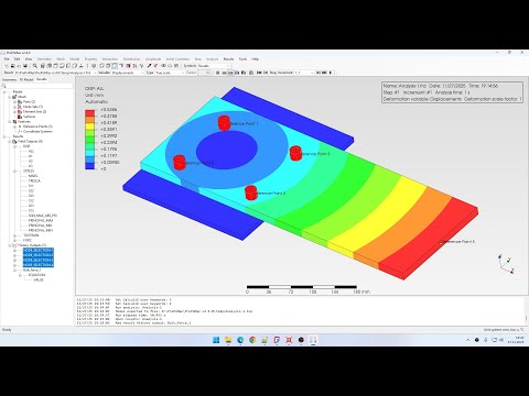 PrePoMax (CalculiX FEA) - Tutorial 54 - Determining bolt forces from a simplified bolted joint model