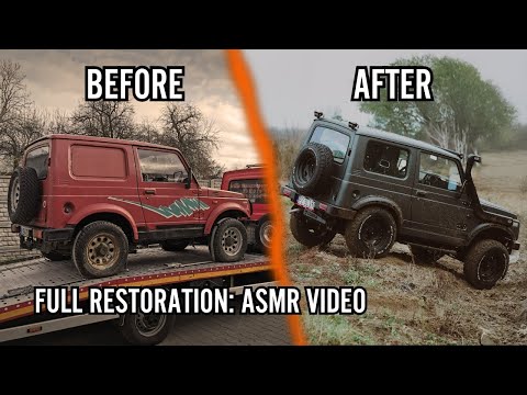Suzuki Samurai ASMR total full restoration / no talking - just working | satisfying mechanic video