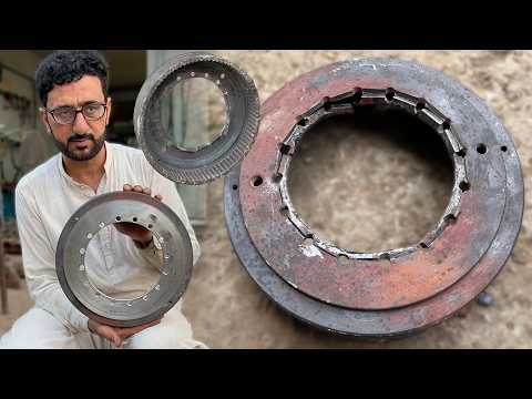 How to REPAIR Broken Nut Area of Slewing GEAR | Ring Nut Section Re-Manufactured with Iron Insert