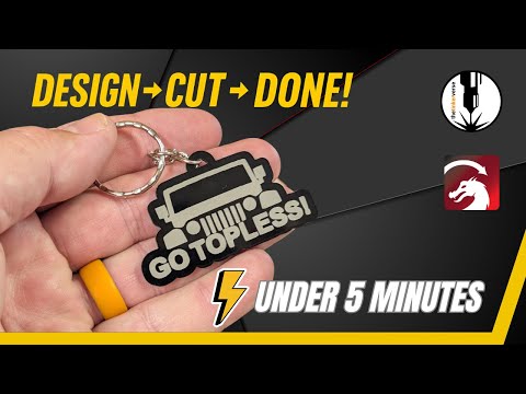 5-Minute Laser Project. Jeep Acrylic Keychains with LightBurn and the AtomStack Kraft