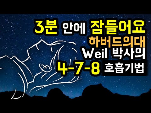 😪💤 3분 안에 꿀잠으로.. 하버드의대 출신 박사(Dr.Weil)의 478 호흡 기법 by 브레이너제이, 불안증 & 불면증 완화 [BSM Level 1 - 심신안정 및 입면 유도]