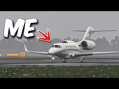 I Flew A *PRIVATE JET* In Microsoft Flight Simulator – Caught In A Thunder Storm! (VATSIM/ATC)