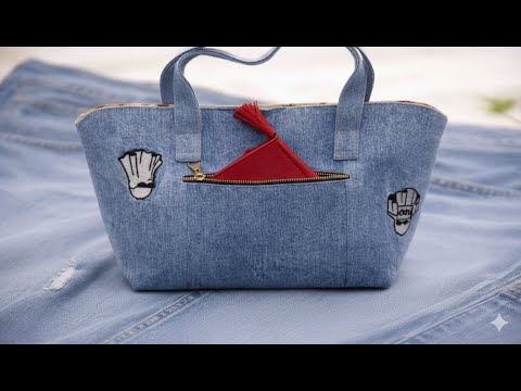 ⛔️Don’t Throw Away Old Jeans! Turn Them into a Luxury DIY Bag👜