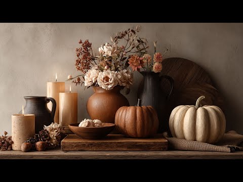Thanksgiving Still Life Cozy Autumn Screensaver Art for Frame TV