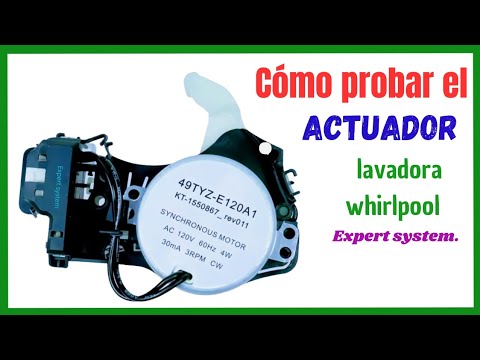 How to test the actuator on a Whirlpool Expert System washing machine. Washer won't spin. Shifter.