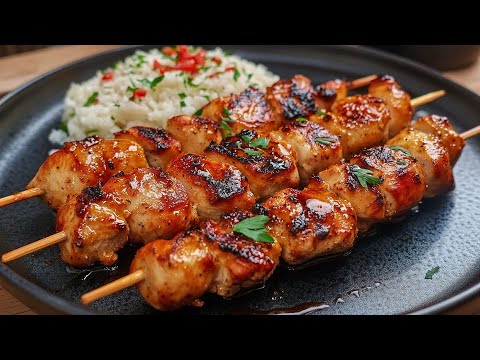 How to make the most delicious chicken skewers at home! Easy and tasty recipe!