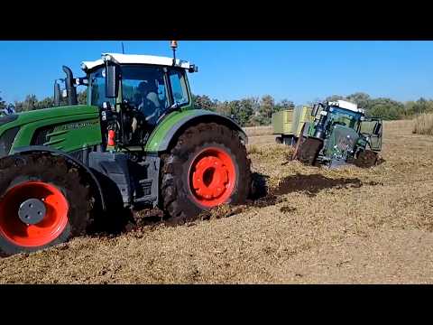 John Deere tractors try to pull each other Get stuck in the mud!