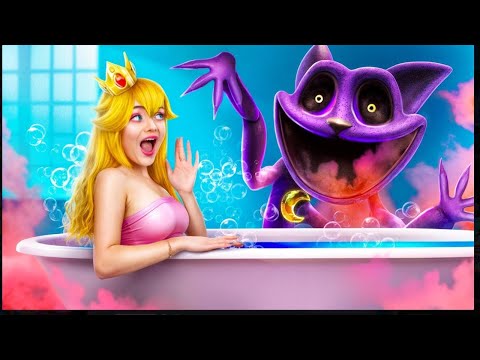 스테이 얼라이브 챌린지! CatNap vs 피치, 잭스, 소닉, 피치 공주! 내 여동생은 CatNap이에요!