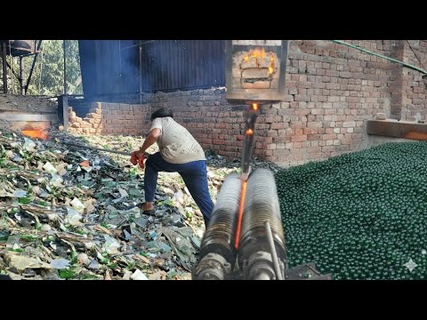 Glass Scrap Recycling Process to Make Shiny Marbles In Factory | Full Manufacturing Guide